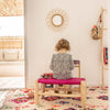 banc enfant chambre fille garcon boheme artisanat du maroc en bois boheme kids bench bedroom pink colorful colore