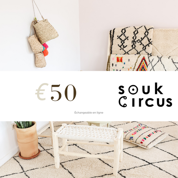 Panier osier rangement jouets - Tabouret bois - SoukCircus