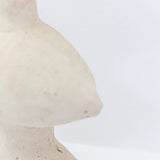 Bougeoir blanc en terre effet chaulé - chandelier style bohème vintage