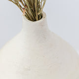 Bougeoir rondeurs blanc en terre effet chaulé - chandelier style bohème vintage