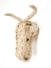 TROPHÉE TAUREAU en fibre naturelle, palmes tressées