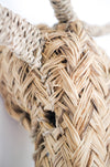 BULL TROPHY in natural fiber, braided palms
