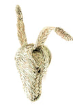 TROPHÉE ÂNE en fibre naturelle, tiges de palmes tressées