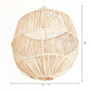 Lampe osier suspension raphia rotin chambre salon décoration intérieur bohème artisanat marocain palmier tressé boho