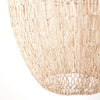 Lampe osier suspension raphia rotin chambre salon décoration intérieur bohème artisanat marocain palmier tressé boho