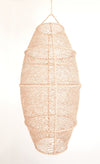 Lampe osier suspension raphia rotin chambre salon décoration intérieur bohème artisanat marocain palmier tressé boho (1)