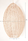 Lampe osier suspension raphia rotin chambre salon décoration intérieur bohème artisanat marocain palmier tressé boho