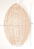 Lampe osier suspension raphia rotin chambre salon décoration intérieur bohème artisanat marocain palmier tressé boho