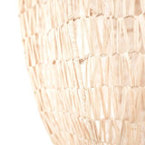 Lampe osier suspension raphia rotin chambre salon décoration intérieur bohème artisanat marocain palmier tressé boho
