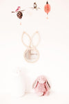 Miroir Lapin chambre enfant rotin artisanat marocain décoration intérieur bohème bébé boho decor maroc marrakech bois raphia paille 
