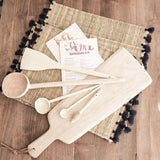 Set ustensiles de table cuisine artisanat marocain bois mortier pilon cocktails soukcircus 