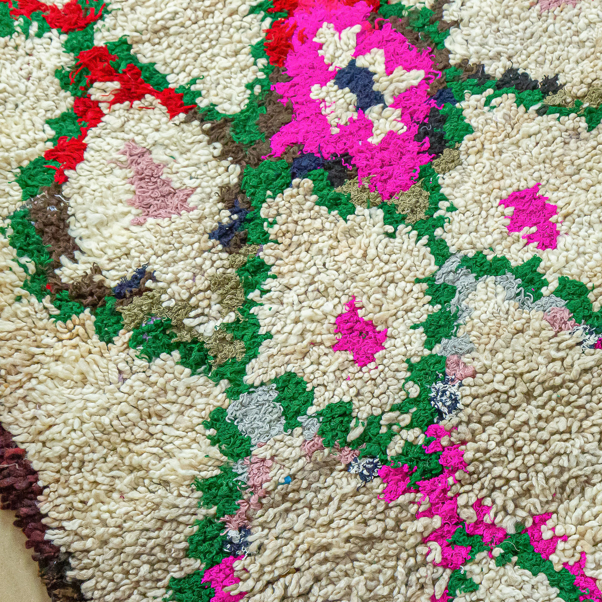 Tapis Marocain Boucherouite Coloré - Tendance Bohème, Coton Mélangé Beni Ouarain, Intérieur Déco