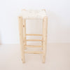 Tabouret adulte banc en bois mobilier chambre boheme éclectique decoration interieur design soukcircus artisanat marocain