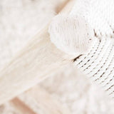 Tabouret en coton enfant artisanat marocain soukcircus décoration intérieur boheme banc en bois et tressage naturel boho salon chambre entrée