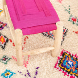banc enfant chambre fille garcon boheme artisanat du maroc en bois boheme kids bench bedroom pink colorful colore