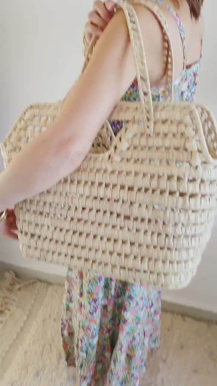 artisanat marocain soukcircus decoration interieur boheme boho panier osier mode sac cabas 