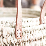 duo panieres osier cuir plateau rond cuisine artisanat marocain decoration interieur boheme soukcircus 