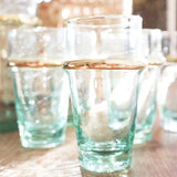 ensemble verres carafe laiton artisanat marocain soukcircus decoration interieur boheme chic art de la table 