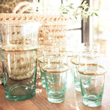 ensemble verres carafe laiton artisanat marocain soukcircus decoration interieur boheme chic art de la table 