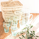 ensemble verres carafe laiton artisanat marocain soukcircus decoration interieur boheme chic art de la table 