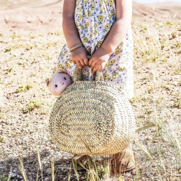 Panier osier coloré pour enfant - Fabrication artisanale - Décoration