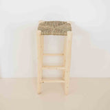 tabouret bar en bois et corde boheme artisanat du maroc banc en bois marrakech soukcircus souk en ligne bar cuisine