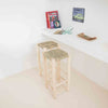 tabouret bar en bois et corde boheme artisanat du maroc banc en bois marrakech soukcircus souk en ligne bar cuisine