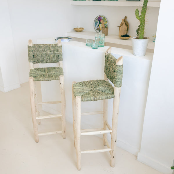 tabouret de bat en bois marocain artisanat fait main boheme doum decoration intérieur soukcircus marrakech tapis berberes